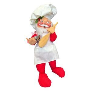 Vintage ‘87 Annalee Mobilitee Cooking Santa Doll